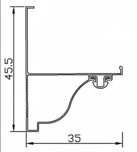 Thiết kế hiện đại 8mm so Le ánh sáng Dải tường bảng điều khiển chống ăn mòn nhôm hợp kim kim loại Trims mouldings với clip - Product Image 6