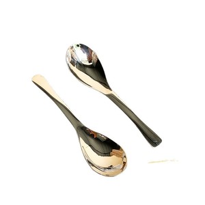 Cuchara de acero inoxidable con mango largo, espesada, de grado alimenticio, para sopa, arroz, postre, uso doméstico - Product Image 4