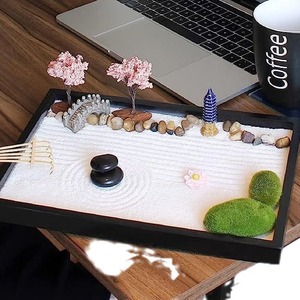 Support de Bougie Lotus <span class=keywords><strong>Zen</strong></span> Japonais DIY, Plateau en Bois, Statue de Bouddha en Résine, Modèle de Sculpture en Galets de Sable, Décoration Artistique <span class=keywords><strong>Zen</strong></span> Artificielle - Product Image 2