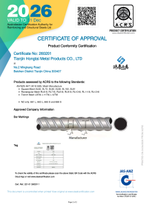 Maille soudée d'armature haute résistance certifiée ACRS SL62, fil de 6 mm, norme AS/NZS 4671, pas de 200 mm, <span class=keywords><strong>gabion</strong></span>, <span class=keywords><strong>prix</strong></span> direct usine - Product Image 6