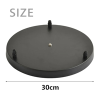 Plaque de plafond ronde de 30 cm pour lampes suspendues, base en métal à 3 têtes, accessoires pour lampes LED suspendues