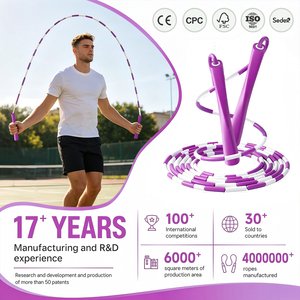 Corda per Saltare con Perline e Logo Personalizzato OEM, Regolabile per Allenamento Cross Fitness, Corda per Saltare con Perline Dure - Product Image 4