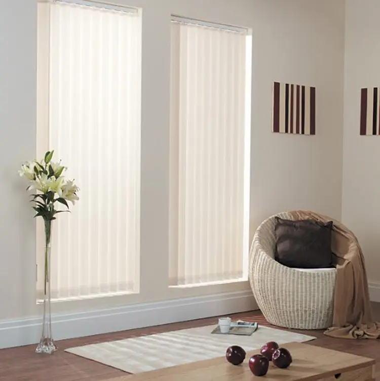 Ready Made Blackout persianas verticales Smart vertical shade electric motorized PVC Window vertical blinds for windows