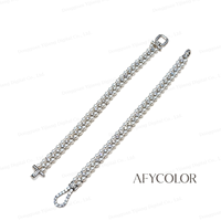 Fournisseur en gros de colliers pour femmes avec fermoir carré pavé de zircons, double rangée de perles imitation et entretoises, pour anniversaire, OEM, stock en vrac
