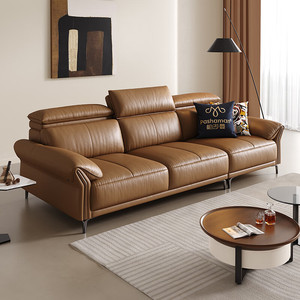 도매 가죽 소파 모더노스 다크 브라운 소파 모양 세트 홈 가구 소파 세트 떠나는 방 가죽 안락 의자 - Product Image 6