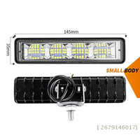 Barre lumineuse LED de travail pour voiture 6 pouces 72W, pour Auto Moto 4x4 Tout-terrain SUV ATV UTV Tracteur Bateau Camion 12V 6000K IP67, Lampe antibrouillard et de conduite à faisceau combiné