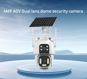 Aov 4mp Dubbele Lens Beveiligingscamera 4G Simkaart Kleurrijke Zonne-Batterij Aangedreven Full-Time Tweerichtings Audio <span class=keywords><strong>Motion</strong></span> Pan-Tilt - Product Image 4