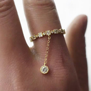 Creative Pendant <b>Ring</b> for Women Fashion <b>Statement</b> Index Finger Jewelry - Product Image 2