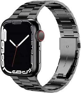 Keepwin 20mm 22mm 3 Bead in acciaio 304 tinta unita bracciale bracciale cinturino cinturino orologio in metallo per Apple IWatch 38mm 44mm - Product Image 1
