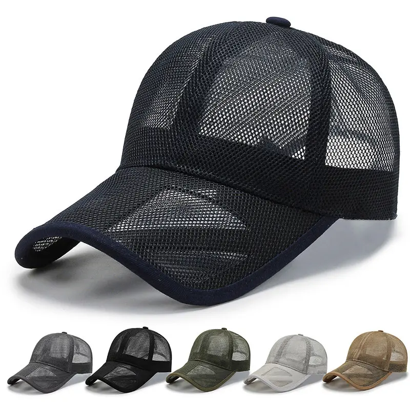 Hoge Kwaliteit Ademend Volledige Mesh Baseball Cap Quick Dry Running Hoed Lichtgewicht Cooling Water Sport Hoed