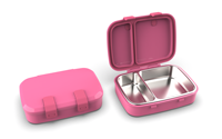 Boîte à lunch AOHEA amovible, étanche, à 2 compartiments, de qualité alimentaire, avec plateau intérieur amovible en acier inoxydable, compatible micro-ondes