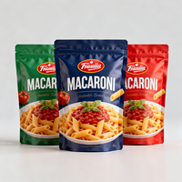 Sachet d'emballage vide personnalisable et écologique pour pâtes, macaronis, spaghetti, nouilles en spirale