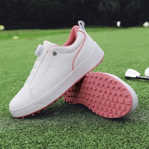 <span class=keywords><strong>Chaussures</strong></span> de <span class=keywords><strong>golf</strong></span> sans crampons blanches et roses pour femmes, baskets de <span class=keywords><strong>golf</strong></span> pour l'entraînement en extérieur - Product Image 1