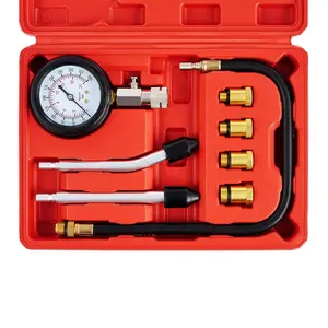 Engine Compression Tester 8PCS Engine Cylinder Pressure Gauge for Petrol Gas Engine