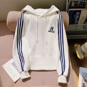 Cárdigan bordado con parche de letras personalizado, suéter con capucha de felpa para hombres y mujeres, sudadera informal holgada con cremallera - Product Image 4