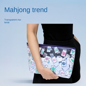 Bolsa de Cosméticos Plegable de Plástico Transparente Estilo Mahjong, Impermeable, Portátil, de Gran Capacidad y Multifuncional, Venta al Por Mayor Personalizada - Product Image 2