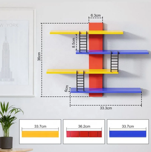 Estante de Exhibición Flotante de Bambú de Tres Niveles, Colorido, Moderno, para Montar en la Pared, Decorativo, para Guardar Figuras Coleccionables, <span class=keywords><strong>Funko</strong></span> - Product Image 6