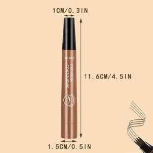 Juego de 5 Lápices para Microblading de Cejas, Pincel para Cejas, Color Gris Rojizo Claro y Oscuro, Negro Mágico, Resistente al Agua, 4 Puntas, para Tatuajes - Product Image 6