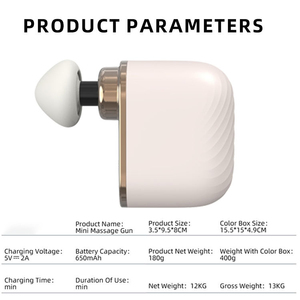 <span class=keywords><strong>Mini</strong></span> Pistola de Masaje de Viaje Inteligente JMK con Control de Tiempo - Alivio del Dolor Muscular Profundo para Cuello, Hombros, Muslos y Cuero Cabelludo, Pistola de Masaje de Bolsillo - Product Image 6