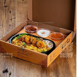 Biryani <strong>Box</strong> Kraft Paper Packaging <strong>Box</strong> Commercial Fried Chicken <strong>Mixed</strong> Rice Takeaway Pesanan Nasi <strong>Box</strong> Food Grade - Product Image 2