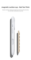 Support magnétique en silicone véritable avec ventouse pour iPhone, accessoires de téléphone en microfibre, support de téléphone portable, design personnalisé, portable