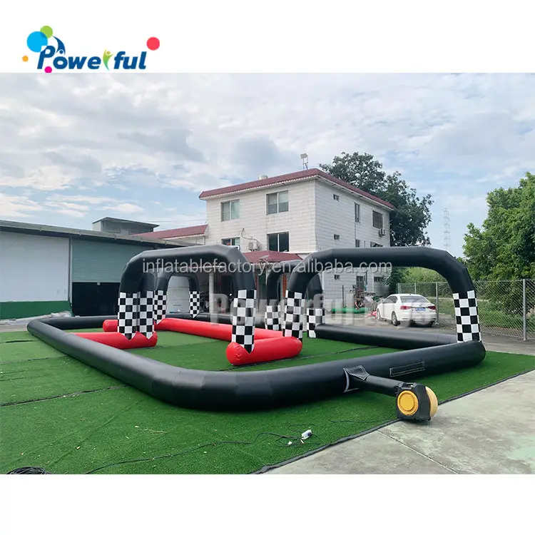 New design customized size go kart inflatable race track  inflatable bumper car race track