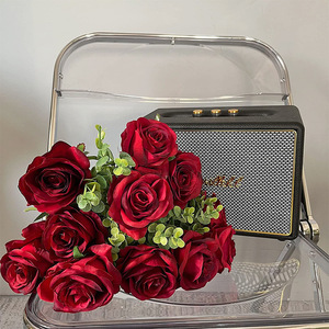 Rose artificielle à tige unique pour la décoration de la maison, cadeau de mariage ou de la Saint-Valentin, vente en gros en Chine - Product Image 2