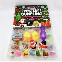 Calendrier de l'Avent de Noël : Pack de jouets anti-stress souples et amusants en forme de dumpling (TPE/Silicone) – Unisexe