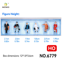 Figurines réalistes de personnes à l'échelle HO 1:87 pour les amateurs de modèles réduits et les collectionneurs
