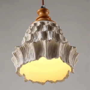 Lámparas Colgantes de Madera de Alta Calidad en Color Crema, Estilo Cemento, Iluminación Artística Creativa y Única para Tiendas de Ropa y Restaurantes - Product Image 2