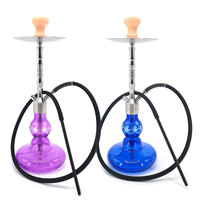 Fourniture transfrontalière : Kits de chicha grand format en acier inoxydable 304 avec flacon en verre dépoli en forme de gourde, Chicha arabe