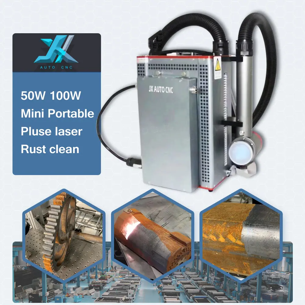 JX Laser Xách Tay Ba Lô Laser Gỉ Loại Bỏ Máy Để Làm Sạch Tường/Cầu/Graffiti Bên Ngoài 50W Cầm Tay Laser Cleaner