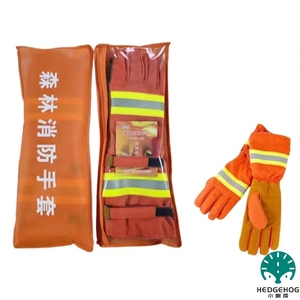 Gants de lutte contre l'incendie de forêt résistants à la chaleur en cuir de vachette de haute qualité - Product Image 2