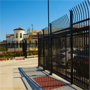 Steel Grating Fence Garden House Steel Grill Metal Fence Welded Spear Head Top Steel Fence