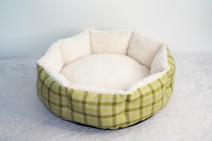 U-PETS Bottom Green Plaid achteckiges Haustier bett mit rutsch festem - Product Image 3