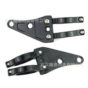 Motorcycle Turn Signal Light Mounting <b>Bracket</b> 41mm Fork Diameter <b>Black</b> Front Replacement Part - Product Image 2
