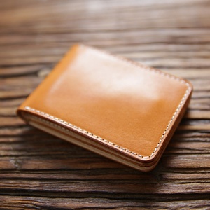 Italian Vegetable Tanned Leather Handmade <b>Wallet</b> <b>RFID</b> Blocking Bifold Card Holder <b>Wallet</b> for Men - Product Image 2