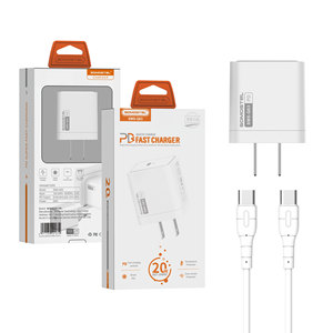 OEM Prix bas d'usine USB-C 20W 3A PD <span class=keywords><strong>Cube</strong></span> de charge rapide Adaptateur de voyage Chargeur mural Câble de type c Norme EU US pour téléphone portable - Product Image 1