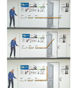 Pasamanos auxiliares Anticolisión de PVC de diseño moderno para baño, pasillo, sala de enfermería, resistente al agua, resistente al óxido, suave - Product Image 3