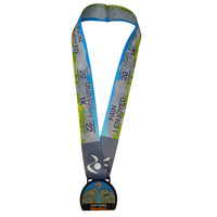 Médailles de sport personnalisées pour marathon, récompenses en or avec ruban pour les défis de course à pied