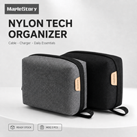 Sac de rangement électronique en nylon multi-poches pour câbles et chargeurs, idéal pour les voyages, faible MOQ