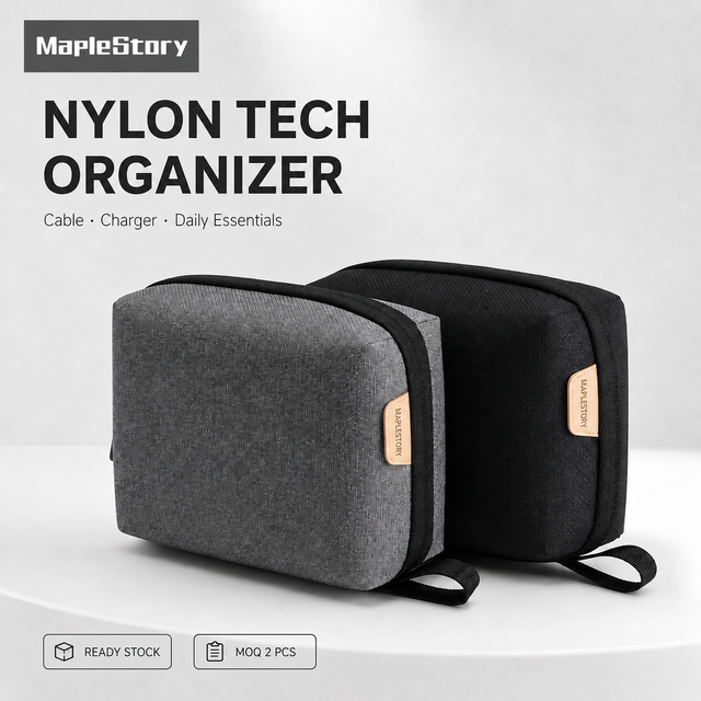 Wholesale Nylon Electronic Organizer Bag Multi Pocket Cable Charger Storage Pouch for Travel Low MOQ