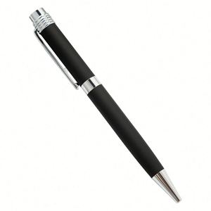 High Quality Black Metal Twist Ballpoint <b>Pen</b> with Custom Logo Promotional Gift Printed for Business Office and Signature Writing - Product Image 2