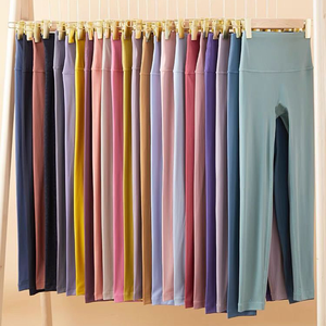 กางเกงฟิตเนสสำหรับผู้หญิง,กางเกงเลคกิ้งโยคะรัดก้นไม่มีตะเข็บด้านหน้ามีกระเป๋าสี Buttery 35สี - Product Image 4