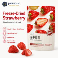 Gedroogde Aardbeien Echt Fruit Snack Knapperige Fruitchips Klaar om te eten 85% Aardbeien 12 Zakjes Leverancier Groothandel OEM Privé