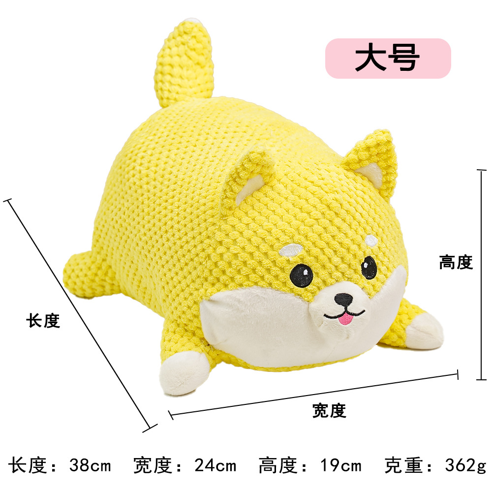 Corgi jaune en forme de cochon, grand L
