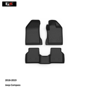 GA Set da 3 Pezzi Tappetini da Pavimento su Misura Accessori per Interni Auto in Stile Business Tappeto 3D in TPE per <span class=keywords><strong>Jeep</strong></span> Compass 2018-2019 - Product Image 1
