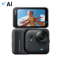 Caméra d'action miniature Insta360 GO Ultra 4K 60fps 50MP, caméra POV mains libres pour vlogging avec stabilisation et écran tactile rotatif