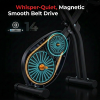 Vélo d'exercice vertical à résistance réglable avec écran LCD pour entraînement cardio à domicile, brûle-graisse, logo personnalisé