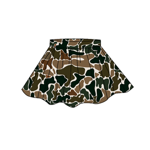 GLK0272 Jupe respirante personnalisée pour petite fille, motif camouflage vert, collection boutique, jupe de yoga d'été pour bébé fille, vente en gros - Product Image 2